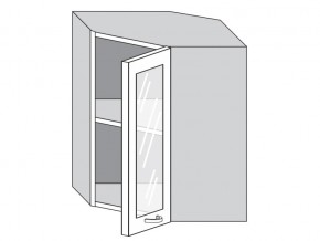1.60.3у Шкаф настенный (h=720) угловой на 600мм со стекл. дверцей в Сысерти - sysert.магазин96.com | фото