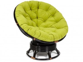 Кресло-качалка Papasan w 23/01 B с подушкой Antique brown, флок Олива в Сысерти - sysert.магазин96.com | фото