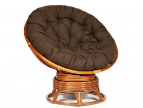 Кресло-качалка Papasan w 23/01 B с подушкой Cognac, ткань Коричневый в Сысерти - sysert.магазин96.com | фото