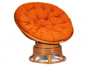 Кресло-качалка Papasan w 23/01 B с подушкой Cognac, ткань Оранжевый в Сысерти - sysert.магазин96.com | фото