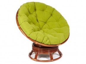 Кресло-качалка Papasan w 23/01 B с подушкой Pecan, флок Олива в Сысерти - sysert.магазин96.com | фото