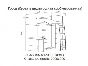 Кровать двухъярусная комбинированная в Сысерти - sysert.магазин96.com | фото