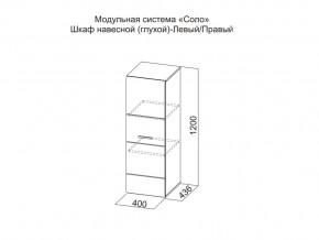 Шкаф навесной (глухой) Левый в Сысерти - sysert.магазин96.com | фото